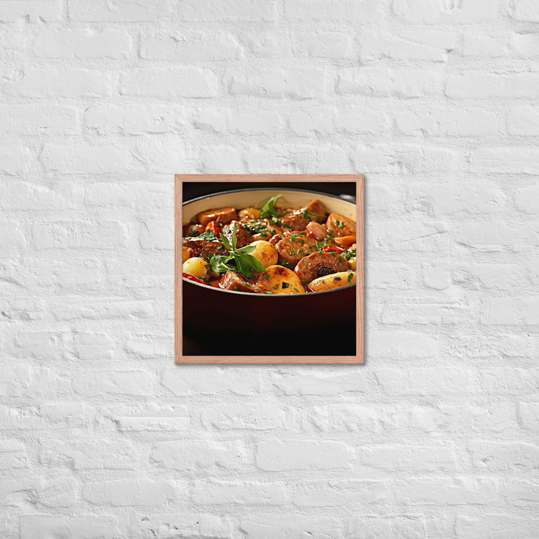 Sausage Casserole Framed poster 🤤 from Yumify.AI