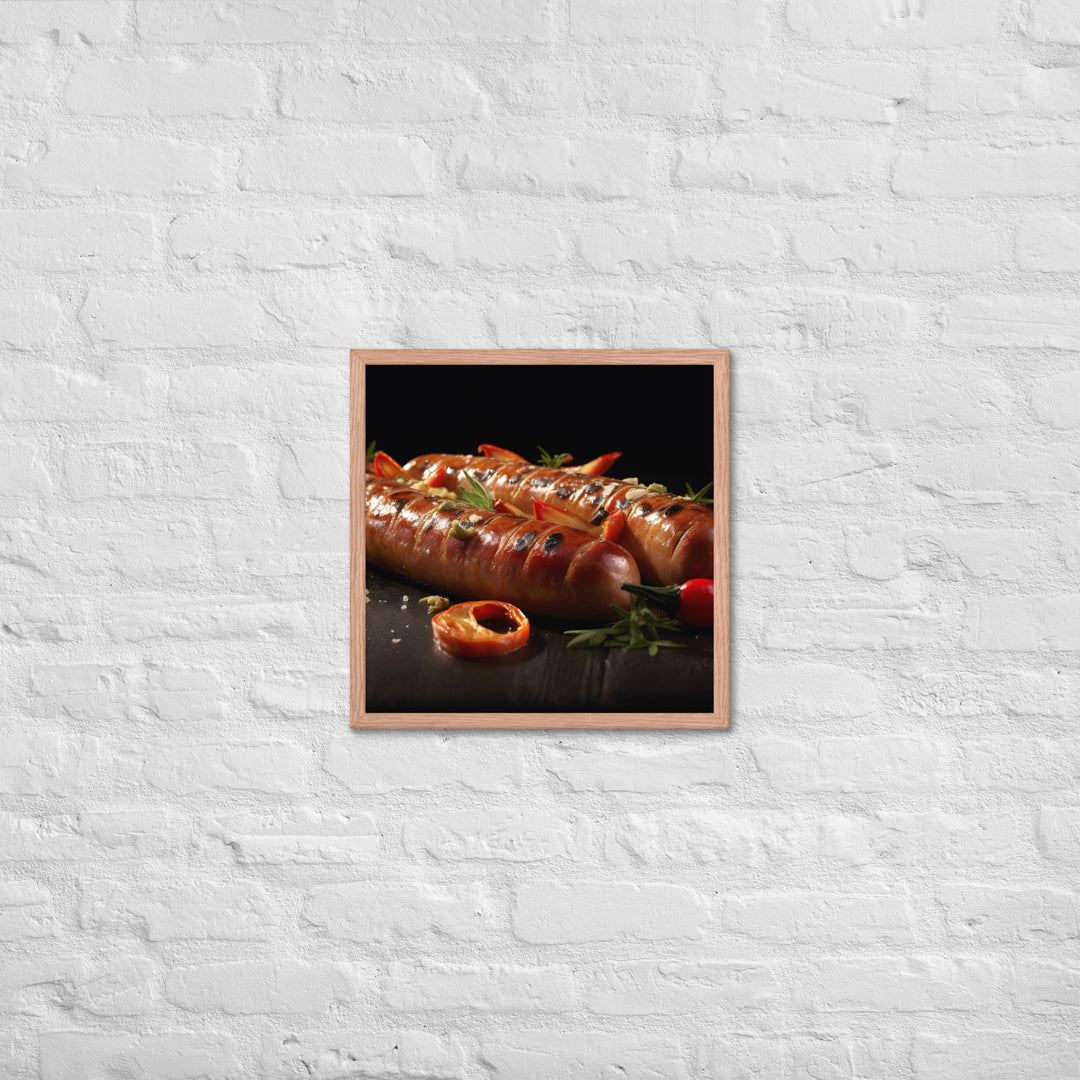 Roasted Sausage Framed poster 🤤 from Yumify.AI