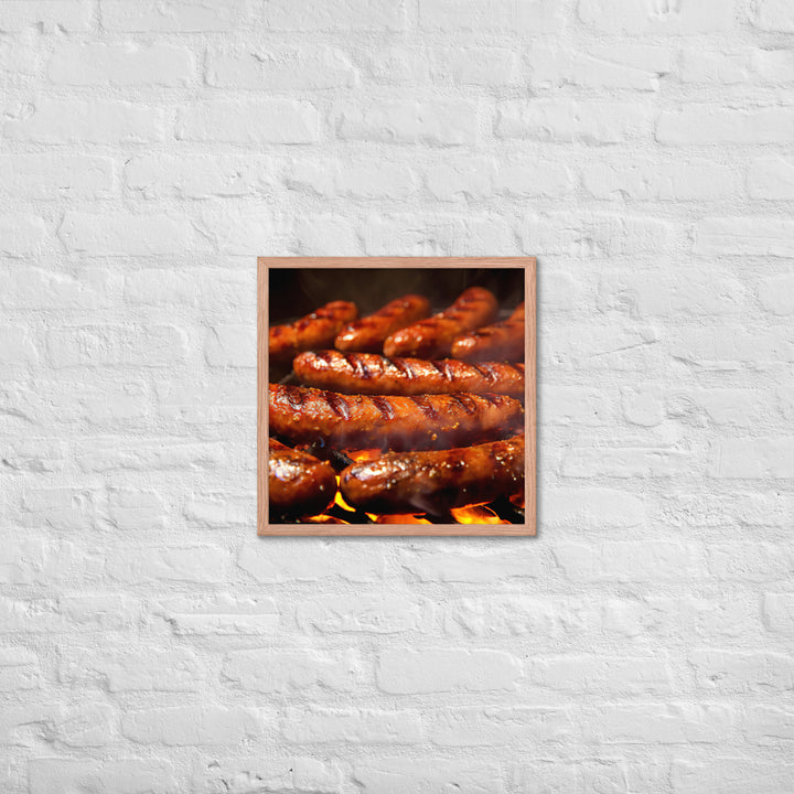 Grilled Sausage Framed poster 🤤 from Yumify.AI