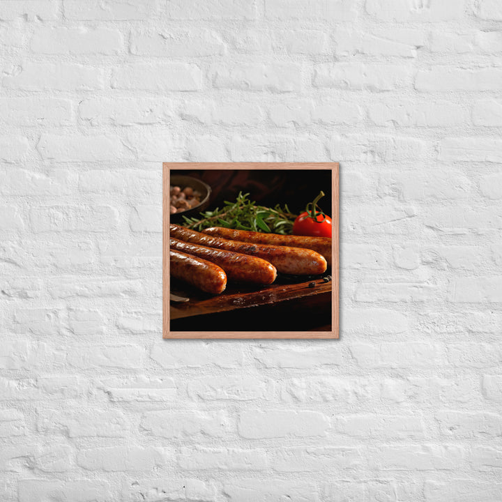 Baked Sausage Framed poster 🤤 from Yumify.AI