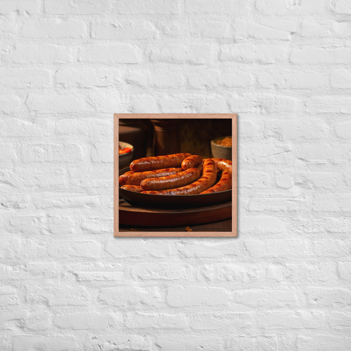 Baked Sausage Framed poster 🤤 from Yumify.AI