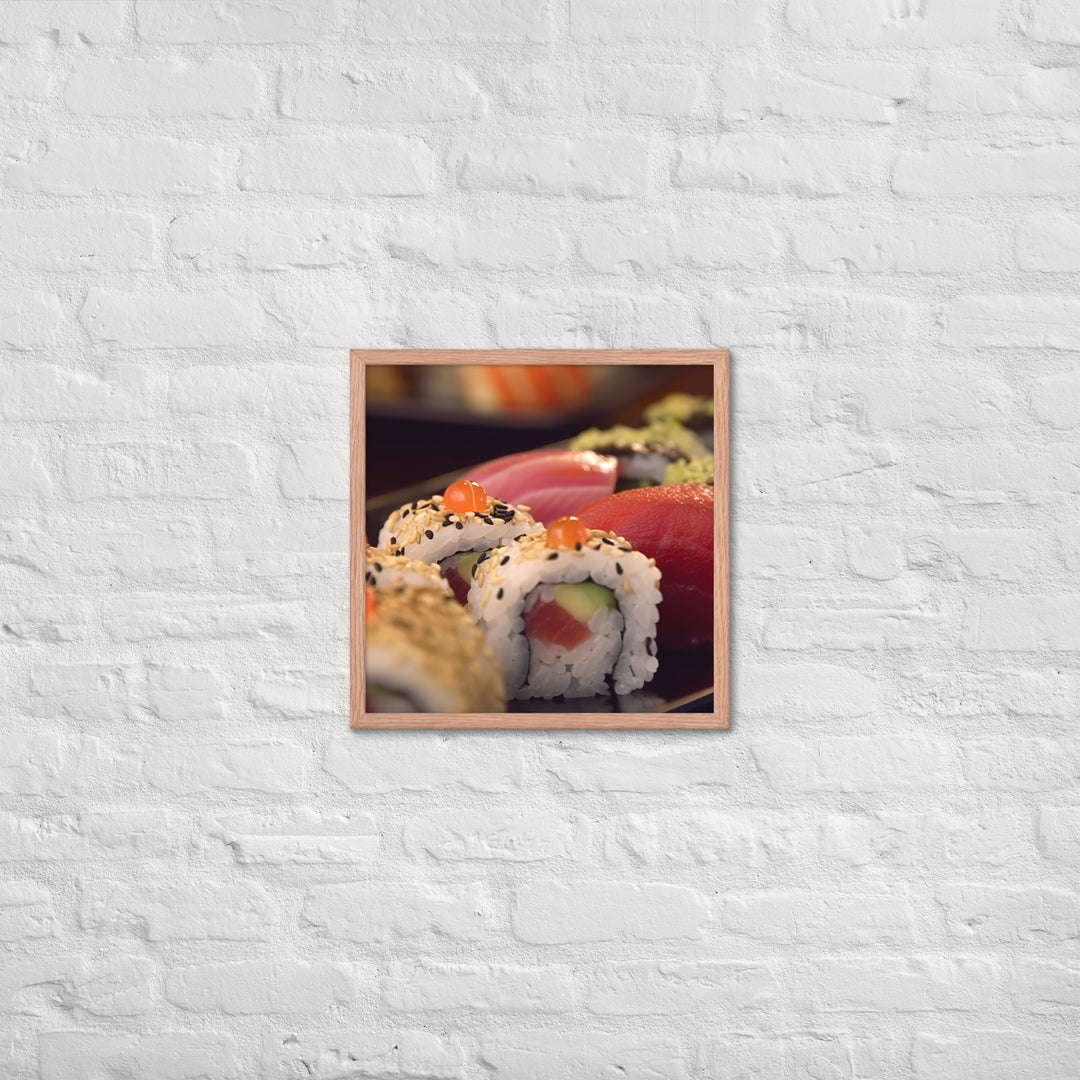 Sushi Rolls Framed poster 🤤 from Yumify.AI