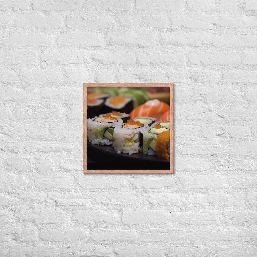 Sushi Rolls Framed poster 🤤 from Yumify.AI