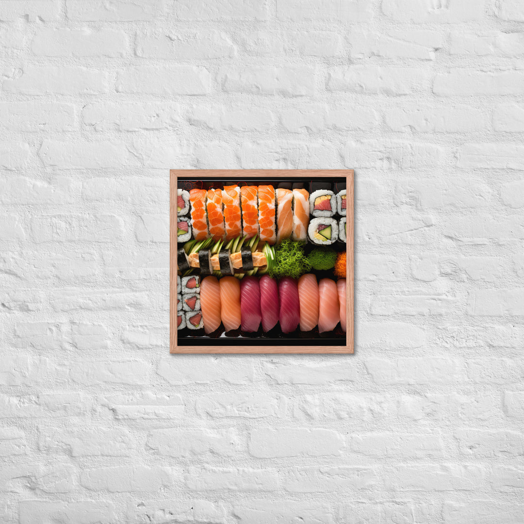 Sushi Platter Framed poster 🤤 from Yumify.AI