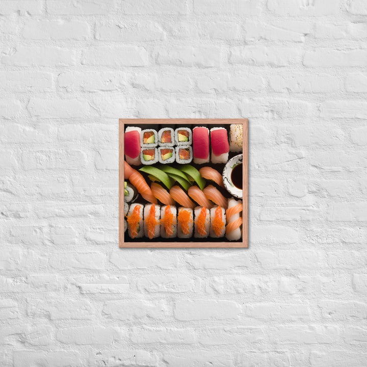 Sushi Platter Framed poster 🤤 from Yumify.AI