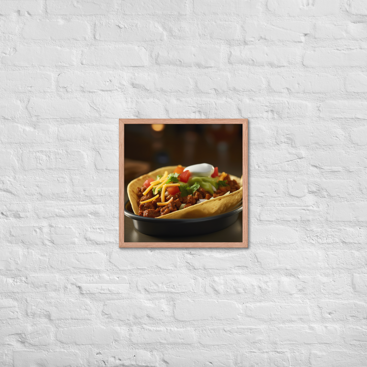 Taco Topper Framed poster 🤤 from Yumify.AI