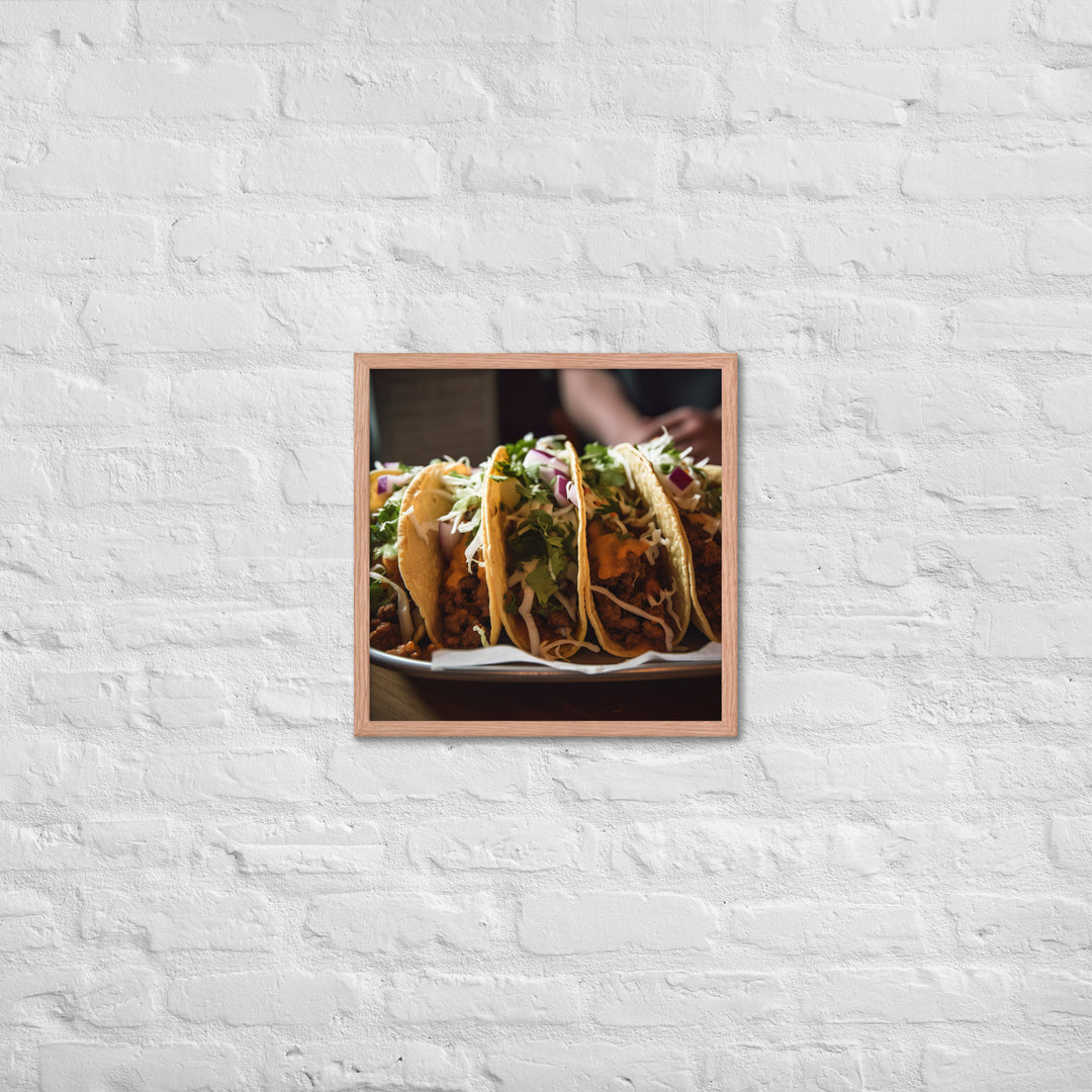 Delicious Tacos Framed poster 🤤 from Yumify.AI