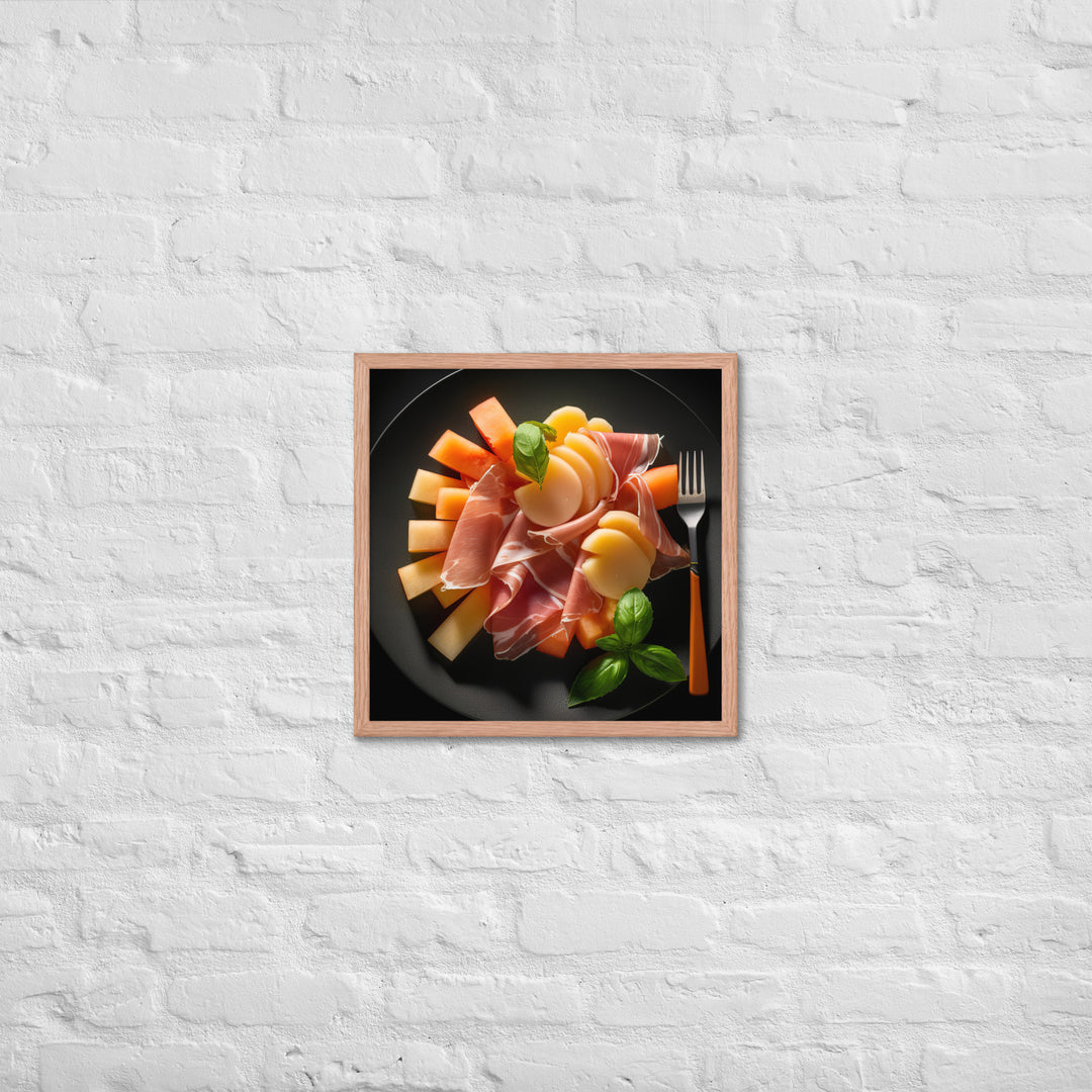 Parma Ham and Melon Appetizer Framed poster 🤤 from Yumify.AI