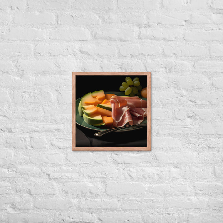 Parma Ham and Melon Appetizer Framed poster 🤤 from Yumify.AI