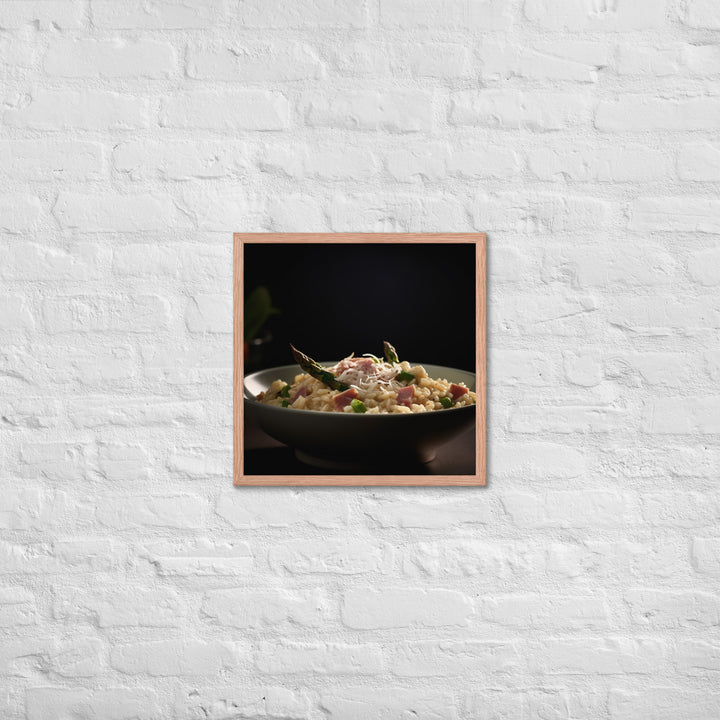 Parma Ham and Asparagus Risotto Framed poster 🤤 from Yumify.AI