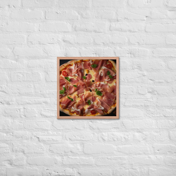 Parma Ham and Mozzarella Pizza Framed poster 🤤 from Yumify.AI