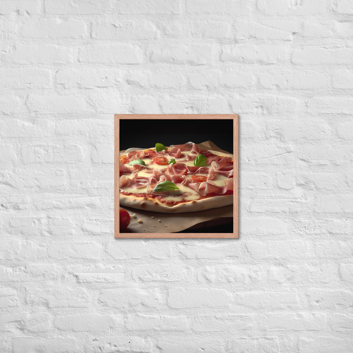 Parma Ham and Mozzarella Pizza Framed poster 🤤 from Yumify.AI