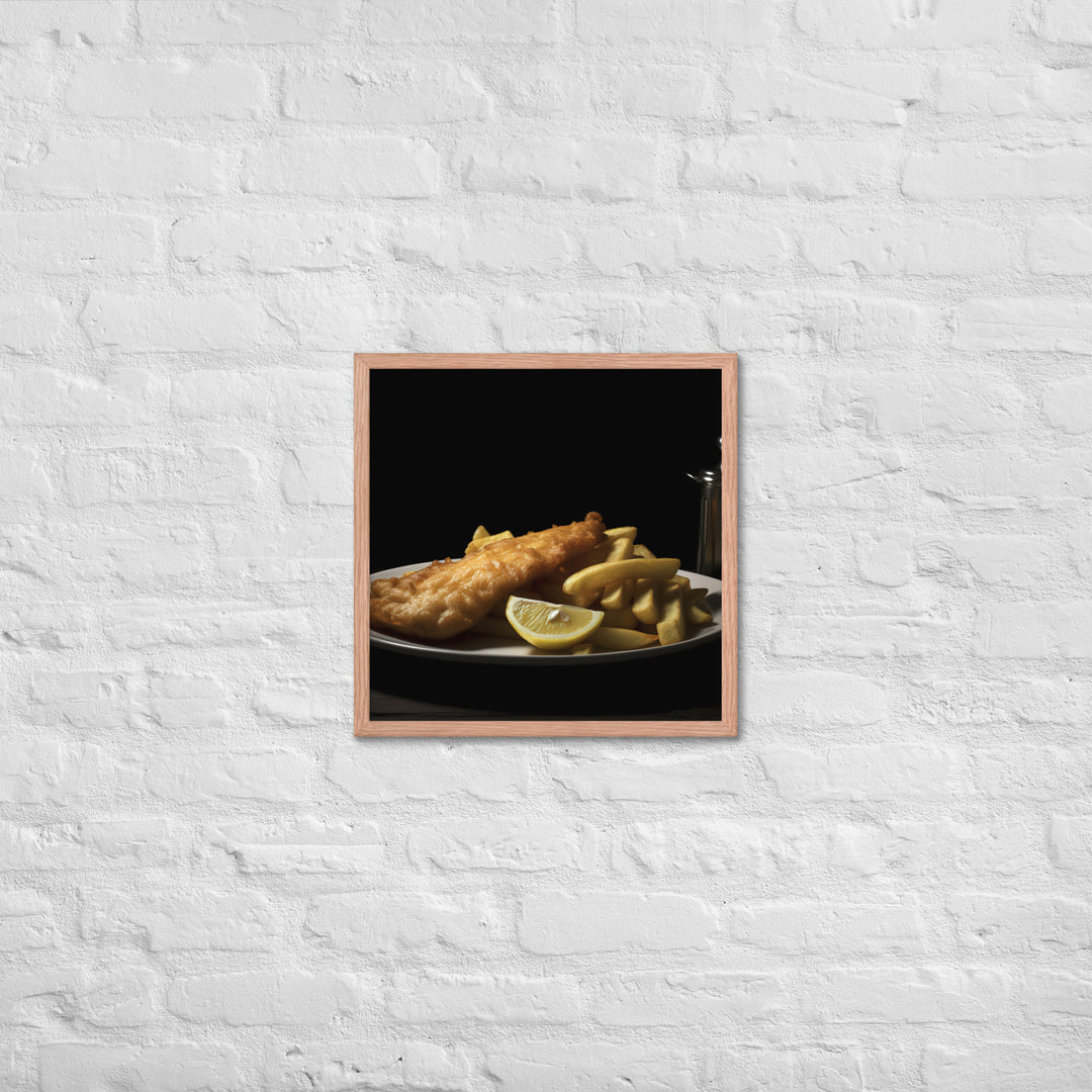 Fish and Chips Framed poster 🤤 from Yumify.AI