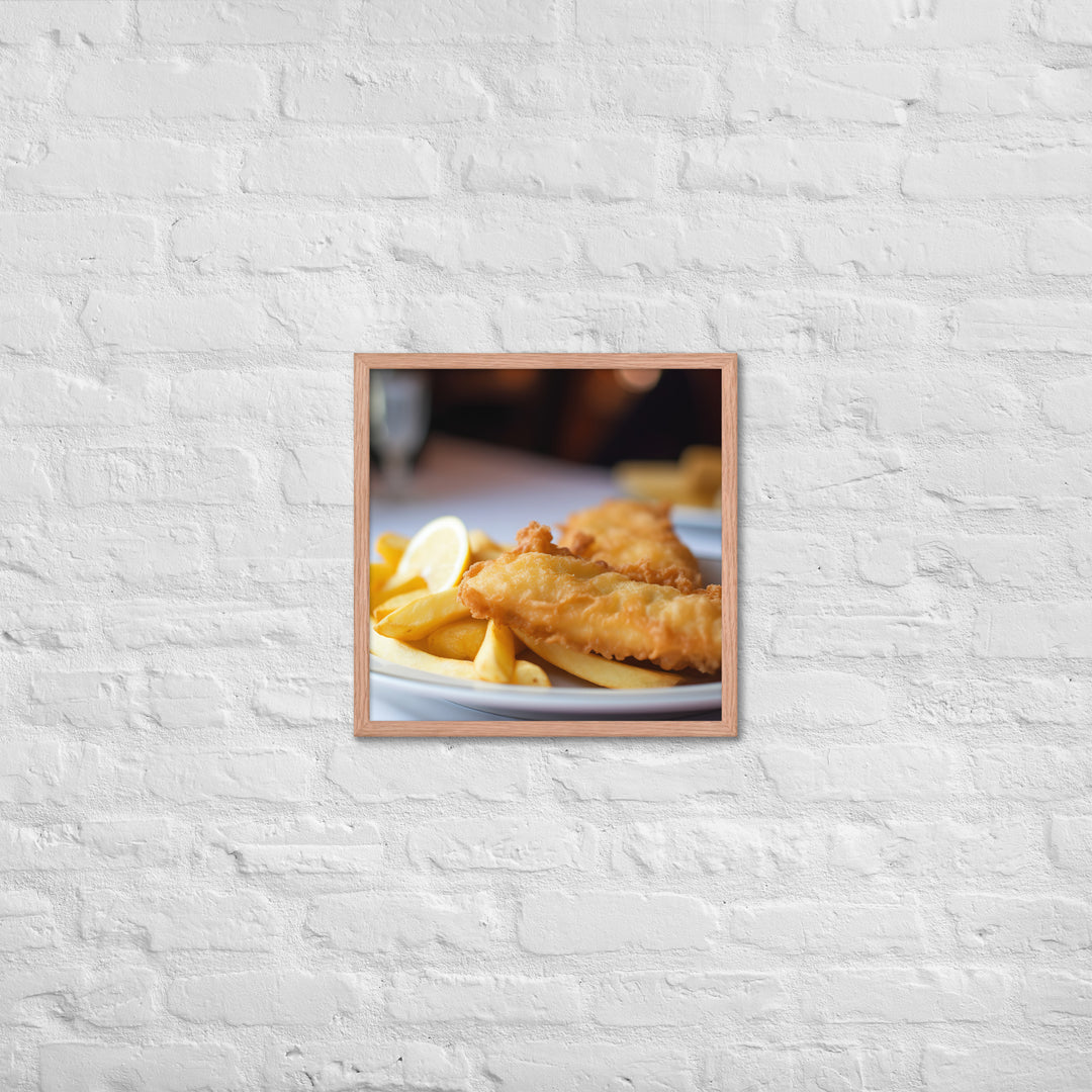 Fish and Chips Framed poster 🤤 from Yumify.AI