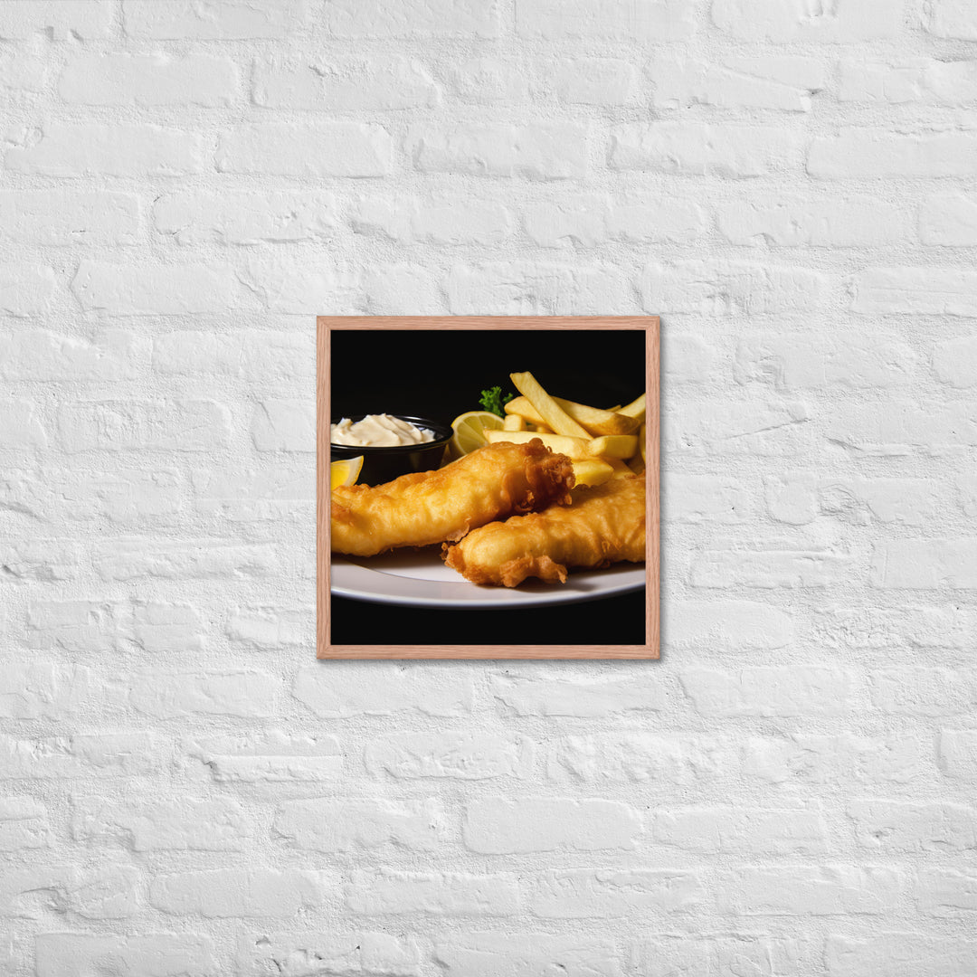 Fish and Chips Framed poster 🤤 from Yumify.AI