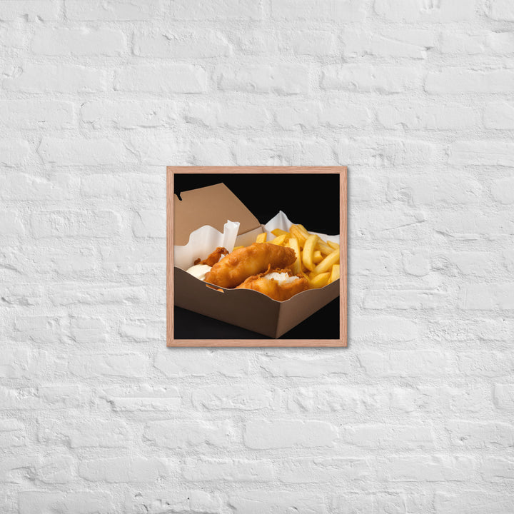 Fish and Chips Framed poster 🤤 from Yumify.AI