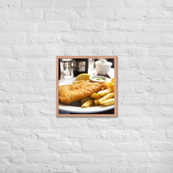 Fish and Chips Framed poster 🤤 from Yumify.AI