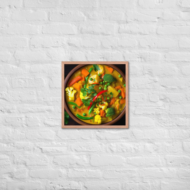 Vegetable Curry Framed poster 🤤 from Yumify.AI