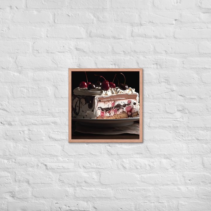 Neapolitan Ice Cream Cake Framed poster 🤤 from Yumify.AI