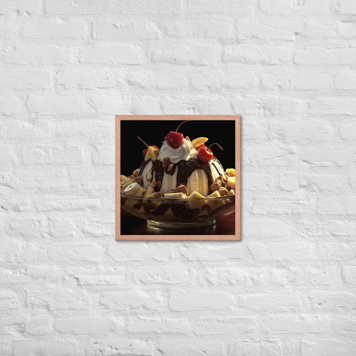 Banana Split Sundae Framed poster 🤤 from Yumify.AI