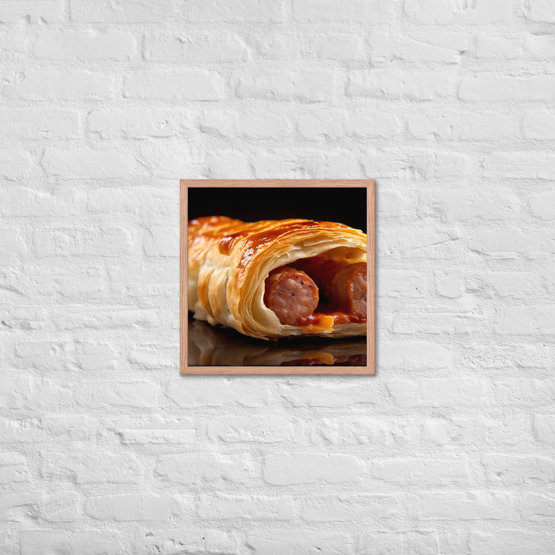 Classic Sausage Roll Framed poster 🤤 from Yumify.AI