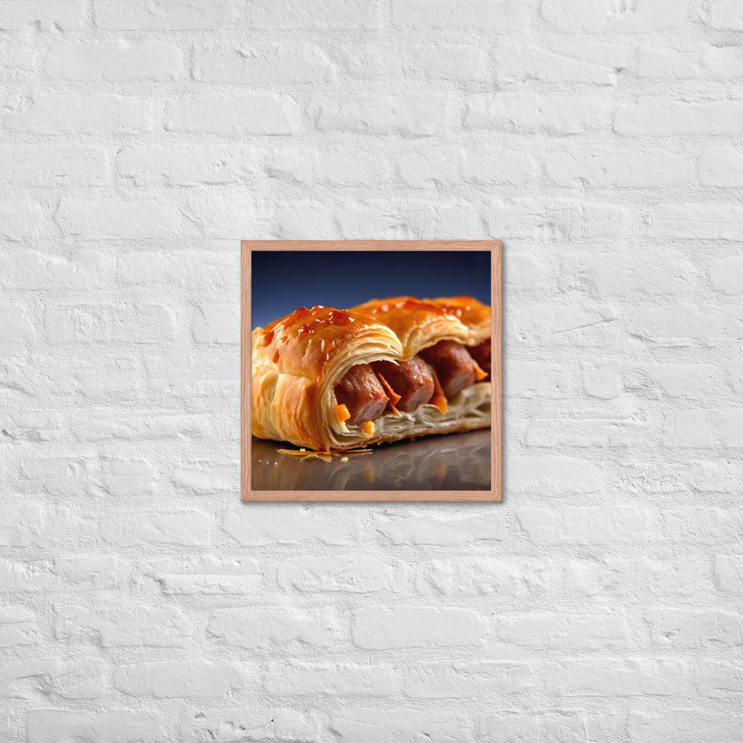 Classic Sausage Roll Framed poster 🤤 from Yumify.AI