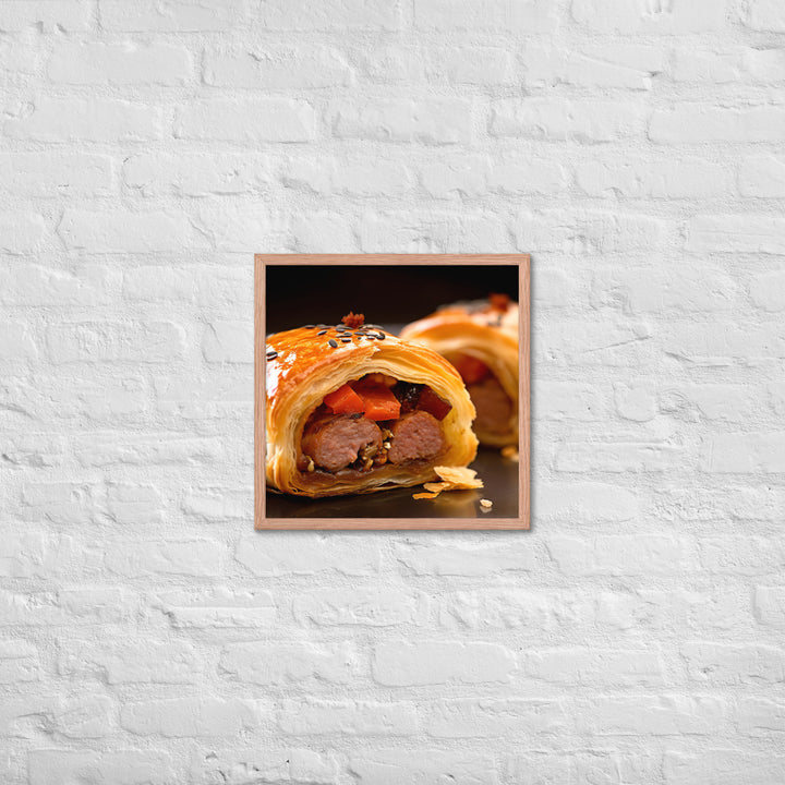 Chicken and Chorizo Sausage Roll Framed poster 🤤 from Yumify.AI