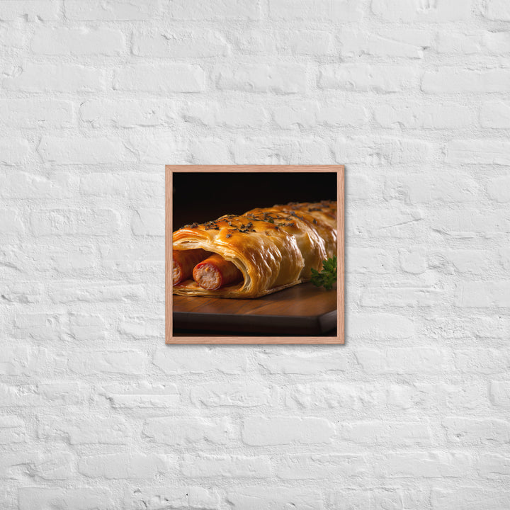 Chicken and Chorizo Sausage Roll Framed poster 🤤 from Yumify.AI