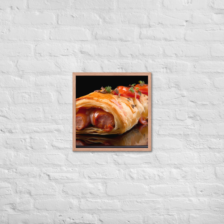 Chicken and Chorizo Sausage Roll Framed poster 🤤 from Yumify.AI