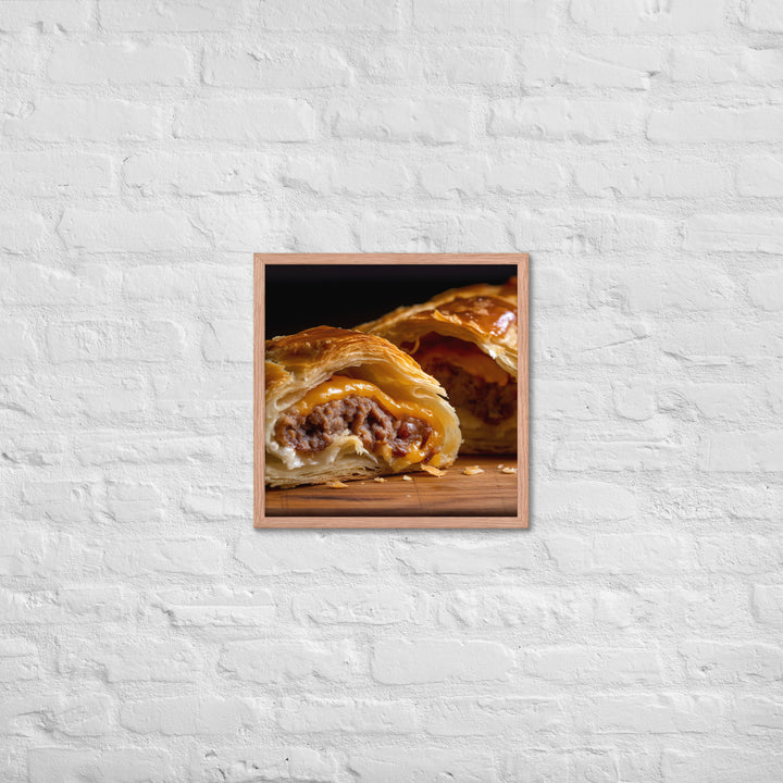 Cheese and Sausage Roll Framed poster 🤤 from Yumify.AI