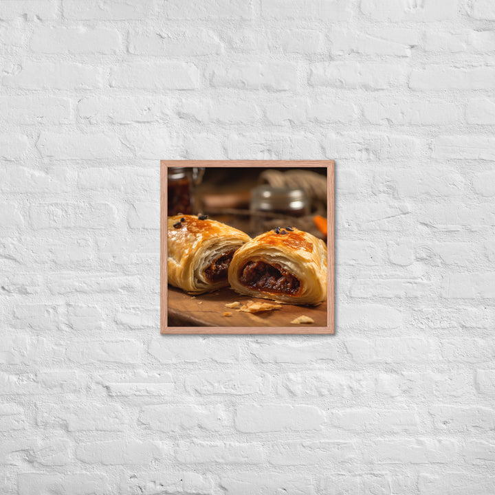 BBQ Sausage Roll Framed poster 🤤 from Yumify.AI