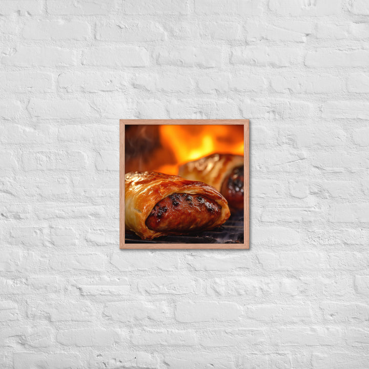 BBQ Sausage Roll Framed poster 🤤 from Yumify.AI