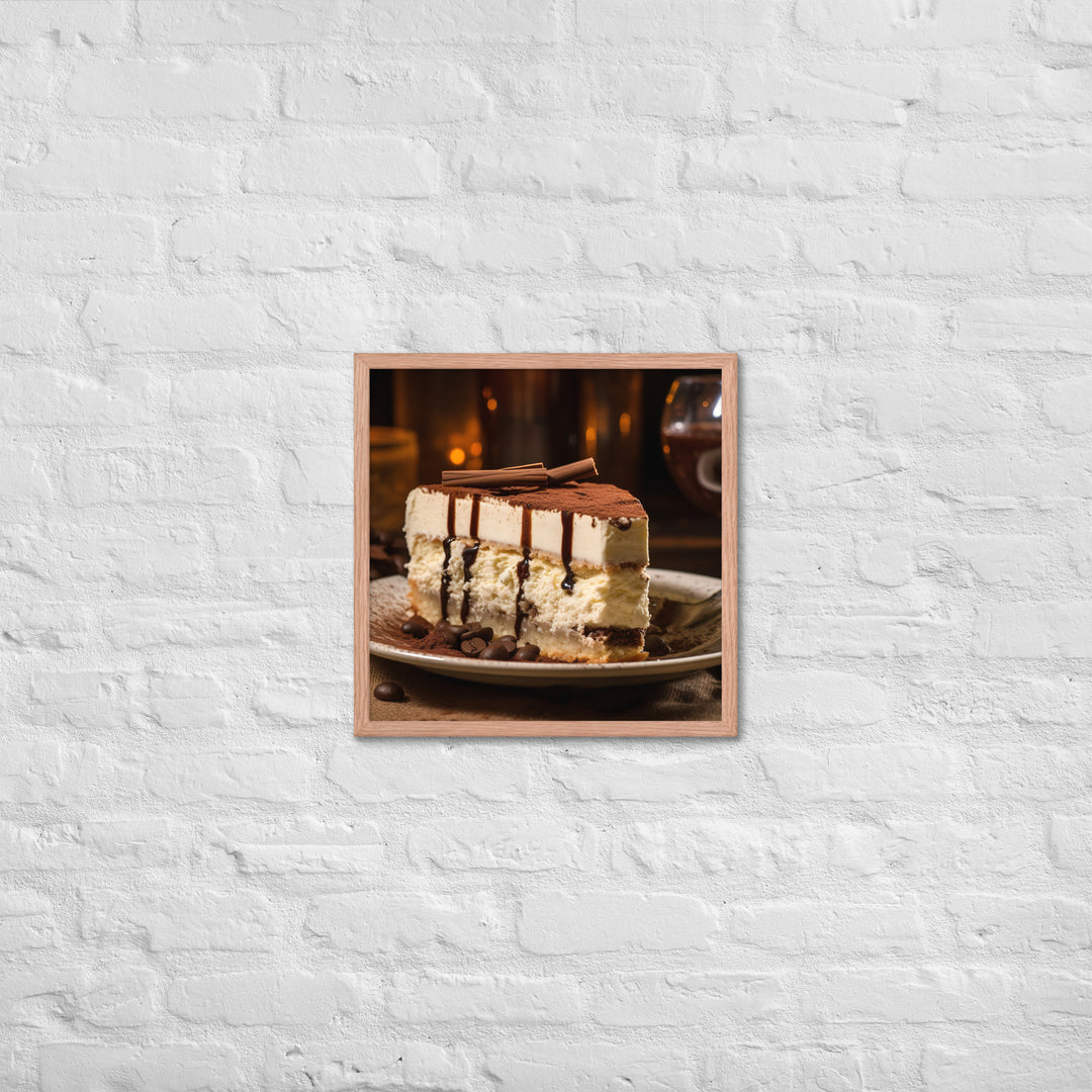 Tiramisu Cheesecake Framed poster 🤤 from Yumify.AI