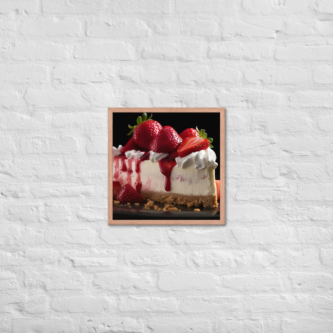 Strawberry Cheesecake Framed poster 🤤 from Yumify.AI