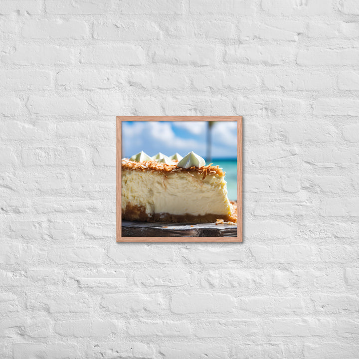 Coconut Cheesecake Framed poster 🤤 from Yumify.AI