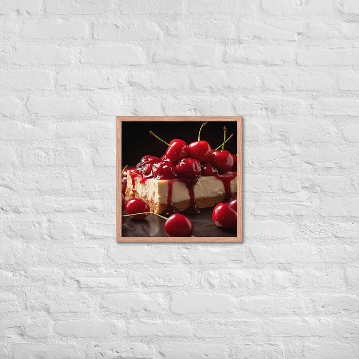 Cherry Cheesecake Framed poster 🤤 from Yumify.AI