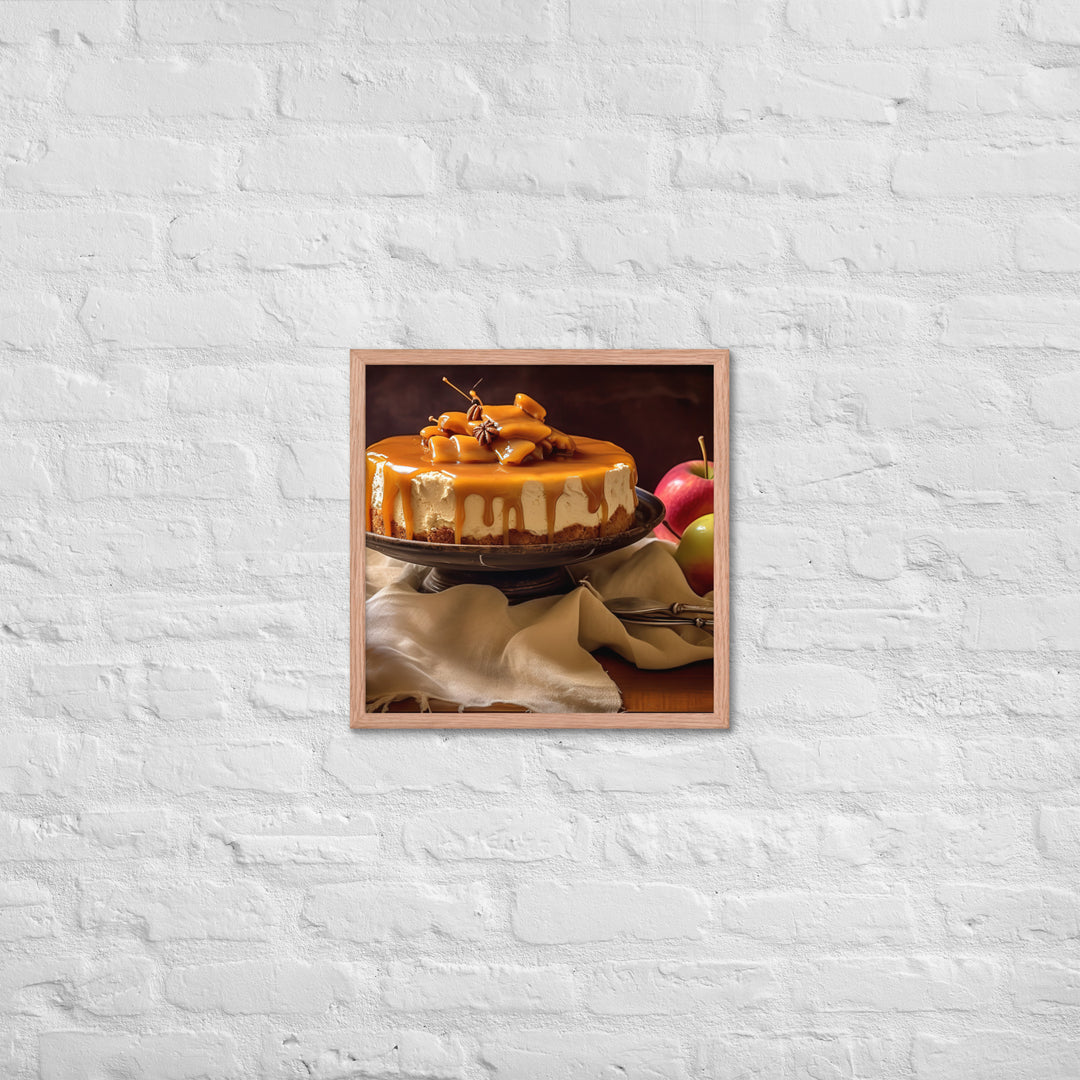 Caramel Apple Cheesecake Framed poster 🤤 from Yumify.AI