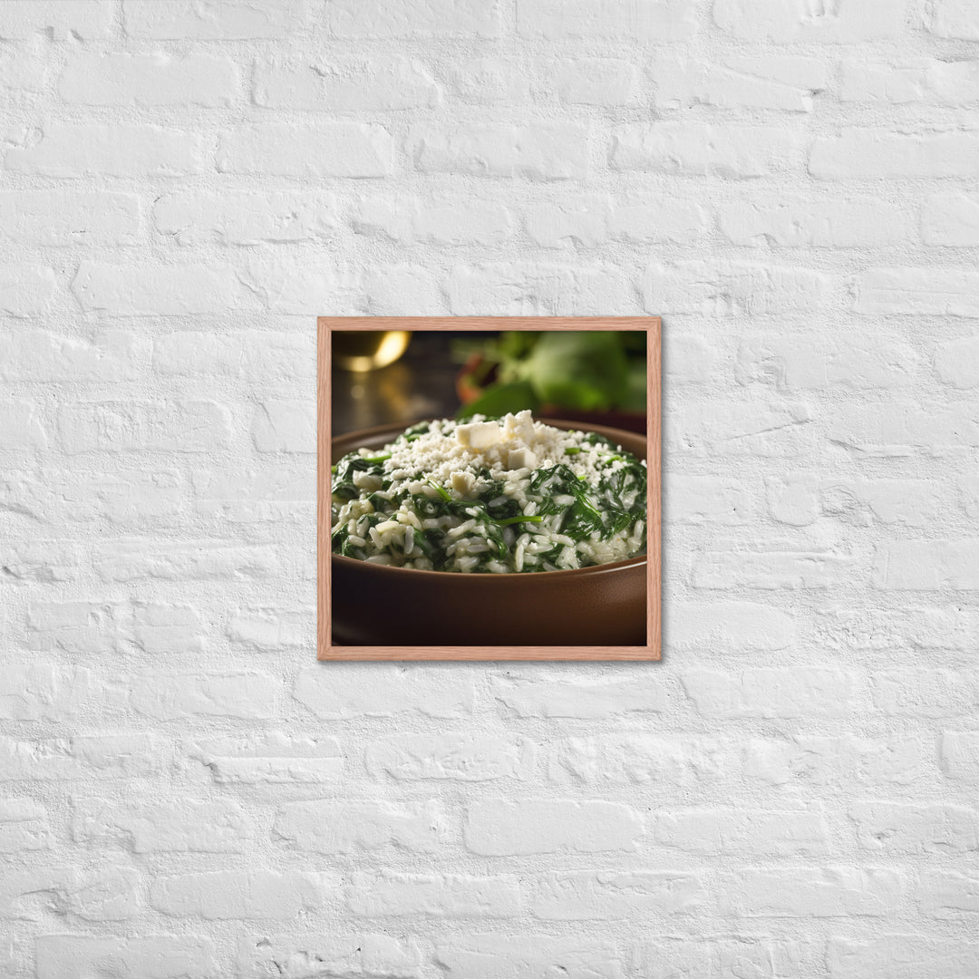 Spinach and Feta Risotto Framed poster 🤤 from Yumify.AI