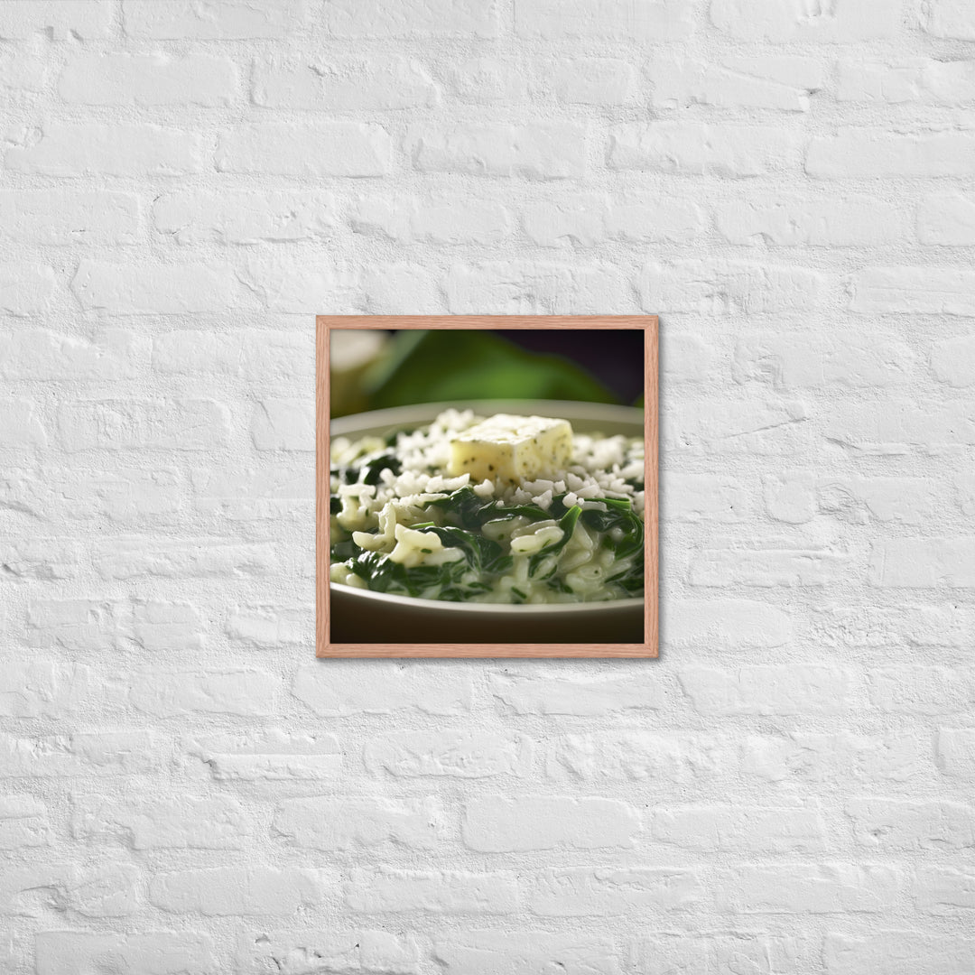 Spinach and Feta Risotto Framed poster 🤤 from Yumify.AI