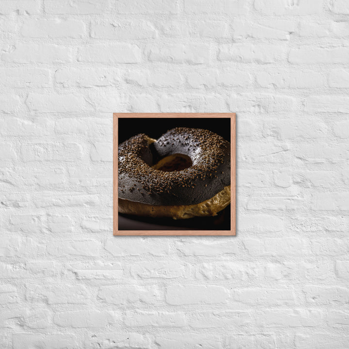 Pumpernickel Bagel Framed poster 🤤 from Yumify.AI