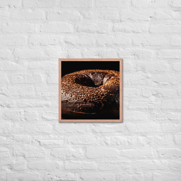 Pumpernickel Bagel Framed poster 🤤 from Yumify.AI