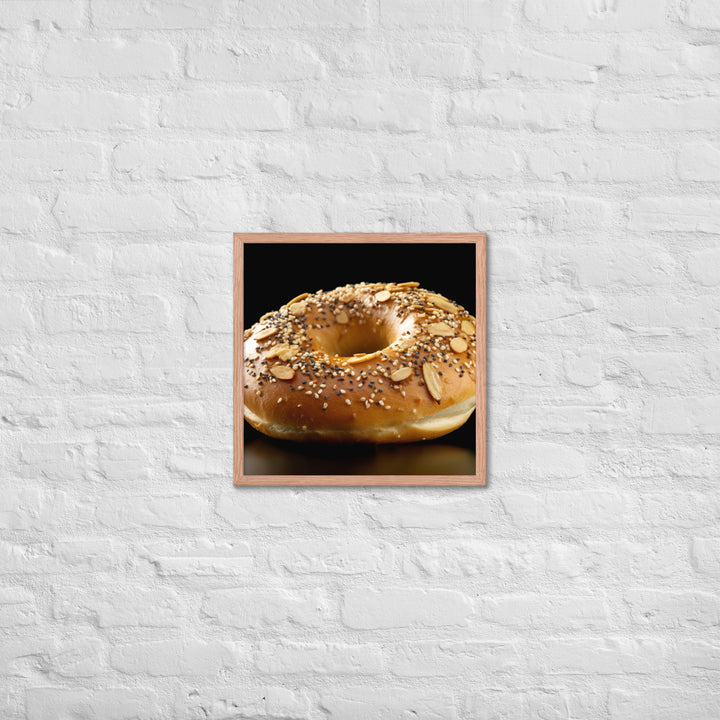 Multigrain Bagel Framed poster 🤤 from Yumify.AI