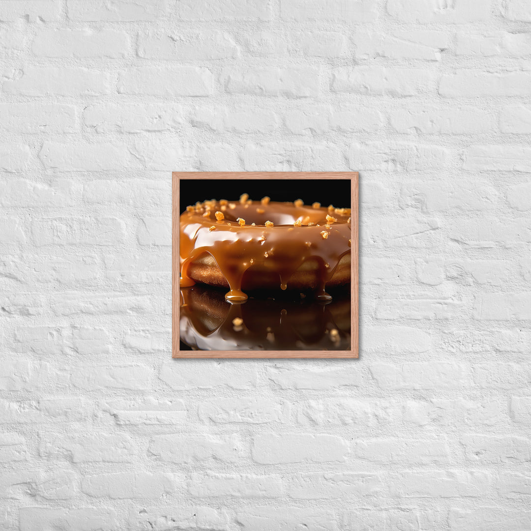 Salted Caramel Donut Framed poster 🤤 from Yumify.AI