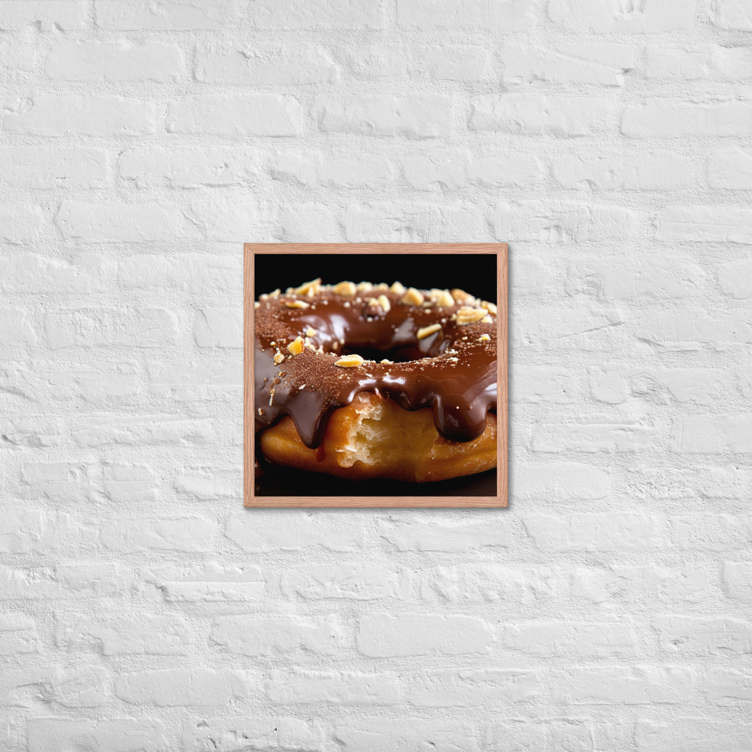 Nutella Filled Donut Framed poster 🤤 from Yumify.AI