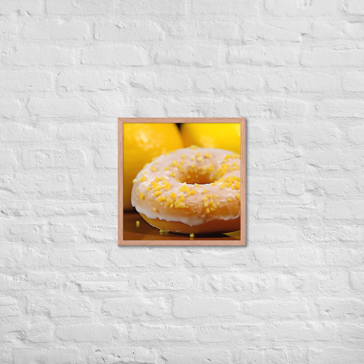 Lemon Filled Donut Framed poster 🤤 from Yumify.AI