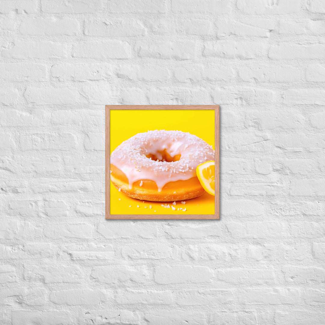 Lemon Filled Donut Framed poster 🤤 from Yumify.AI