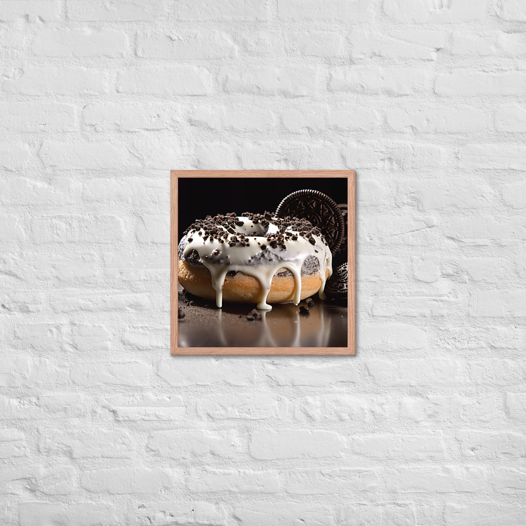 Cookies and Cream Donut Framed poster 🤤 from Yumify.AI