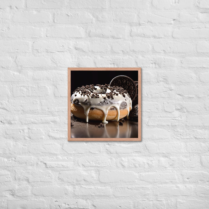 Cookies and Cream Donut Framed poster 🤤 from Yumify.AI