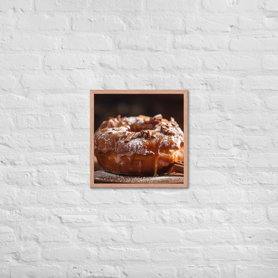 Apple Fritter Donut Framed poster 🤤 from Yumify.AI