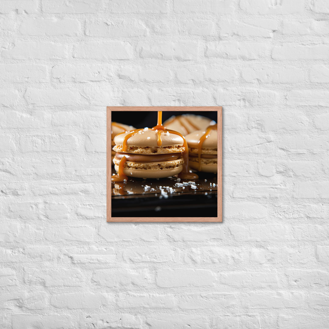Salted Caramel Macarons Framed poster 🤤 from Yumify.AI
